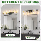 DORESshop Bathroom Light Fixtures, 5-Light Gold and Black Bathroom Lighting - Image 7