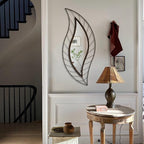 ironsmithn Decorative Wall Mirror, Leaf Design Metal Frame - Image 2