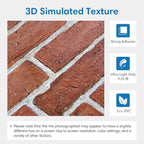 COMSTICKC 3D Faux Brick Wall Panel Peel and Stick, 3D Brick Wall Stickers - Image 3