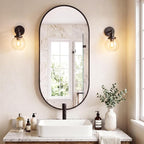 Sweetcrispy 24" x 48" Black Bathroom Mirror by Sweetcrispy