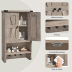 MAHANCRIS Bathroom Wall Cabinet, Farmhouse Medicine Cabinet - Image 6