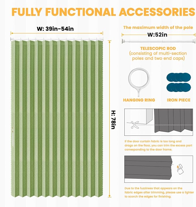 AJAZZ Blackout Magnetic Door Curtain - Image 3