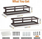 PUSDON 2-Pack Minimalist Shower Caddy Wall Mount, Open Frame Bathroom Shelf - Image 3