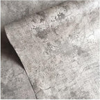 BAYYA Extra Wide Concrete Textured Wallpaper Peel Stick Light Grey Matte - Image 2