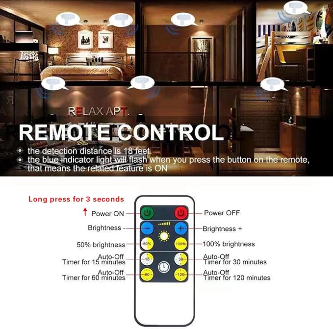 HAMVIDNE LED Spotlight, Battery Operated Picture Lights, Indoor Uplight - Image 3