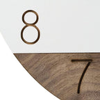 La Crosse Clock 404-3630B 12 inch Ivory Sierra Wood Quartz Analog Wall Clock - Image 4