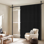100% Blackout Room Divider Curtains Sets Black 1 Panel W100 x L96in No Drill - Image 7