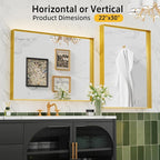 22x30 Inch Gold Bathroom Mirrors - Image 5