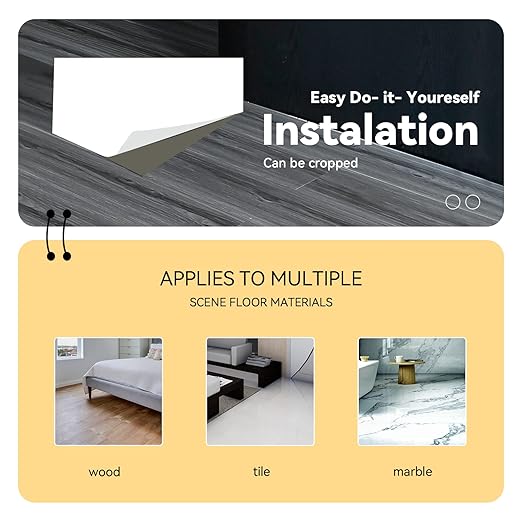 Wood Grain Peel and Stick Floor Tiles – 11.8” Width, Full Roll Length of 118" – - Image 6