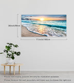 Baisuart S02298 Canvas Prints Wall Art Beach Sunset Ocean Waves Nature Pictures - Image 5