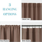 RYB HOME Short Curtains for Kitchen, W42 x L36 inch - Image 6