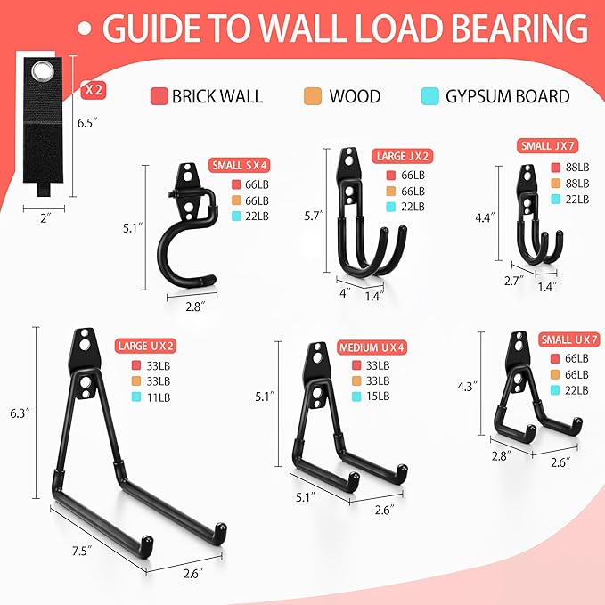 28 Pack Garage Hooks Heavy Duty - Image 2