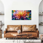 Abstract Lotus Wall Art Zen Wall Decor Large Colorful Lotus Flower Pictures - Image 4