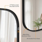 Bathroom Mirror for Wall, HD Reflection Shatterproof Square Mirror for Living - Image 3