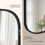 Bathroom Mirror for Wall, HD Reflection Shatterproof Square Mirror for Living - Image 3