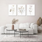 Bwodke Framed Wildflower Wall Art Butterfly Bee Botanical Floral Poster Canvas - Image 8