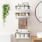 Fixwal Wall Mounted Bathroom Shelves Over Toilet, Rustic Wood Floating Shelves - Image 4