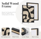 Framed Abstract Beige Black Wall Art - Image 4