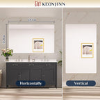 Keonjinn 55 x 36 Brushed Nickel Bathroom Mirrors - Image 8