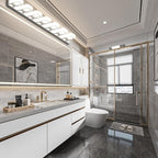 Ralbay 46" LED Chrome Vanity Lights 7 Lights Acrylic Stainless Steel LED Modern - Image 3
