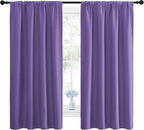 NICETOWN Kitchen Curtains, Short Blackout Drapes, Lilac Purple, Thermal by NICETOWN