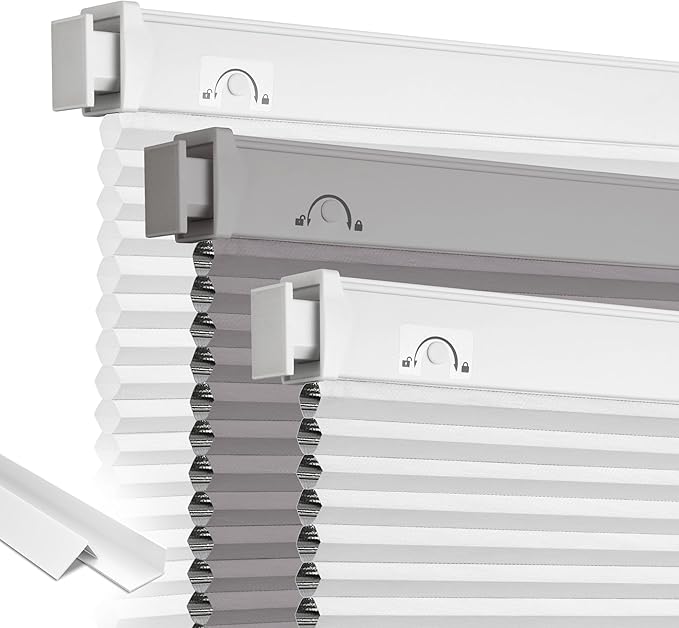 Grandekor No Drill Cordless Cellular Shades, Honeycomb Blinds by Grandekor