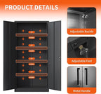 72'' Garage Storage Cabinet, Lockable Storage Cabinet - Image 4