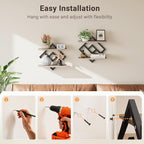 ELYKEN Floating Shelves for Wall, 2-Tier Wall Mounted Storage Shelves for Books - Image 6