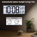WallarGe Backlight Digital Wall Clock Battery Operated - - Image 5