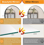 Beauty4U 71" x 32" Arched Full Length Mirror, HD Tempered Glass Floor Mirror - Image 5