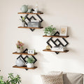 ELYKEN Floating Shelves for Wall, 2-Tier Wall Mounted Storage Shelves for Books by ELYKEN