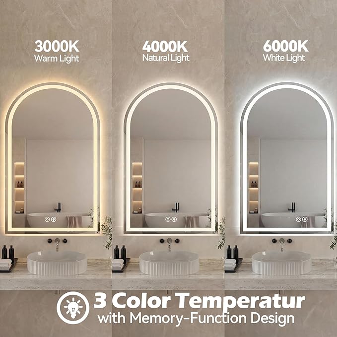 Sweetcrispy 24“×36” LED Bathroom Backlit Mirror - Image 5