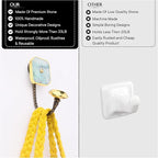 Indian Shelf Pack of 6 Stone Wall Hooks Decorative Modern - Image 3