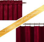 NICETOWN Christmas Red Velvet Curtains and Drapes, Extra Long Elegant Wall - Image 3