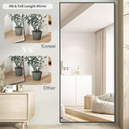 Koonmi 76"x34" Floor Mirror Full Length, Bedroom Floor Body Mirror - Image 3