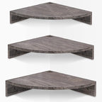 Homode Corner Floating Shelves, 3 Tier Wood Hanging Shelf Organizer by Homode