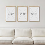 Framed Green and Beige Abstract Wall Art Set of 3, Modern Neutral Canvas Prints - Image 3
