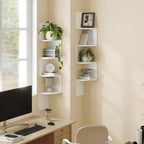 HOOBRO Corner Shelf Wall-Mounted, 4-Tier Corner Bookshelves - Image 4