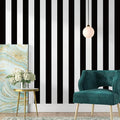 Jeweluck Black and White Wallpaper Peel and Stick Wall Paper 17.7”x236.2” Black by Jeweluck