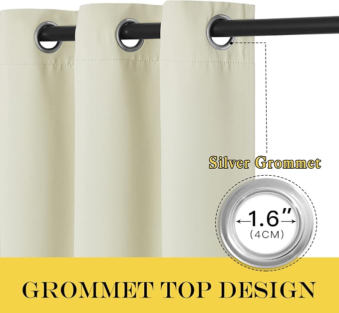 NICETOWN Blackout Bedroom Curtain 72 inches Length - Image 2