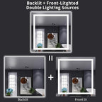 LOAAO 38"X38" LED Bathroom Mirror - Image 6