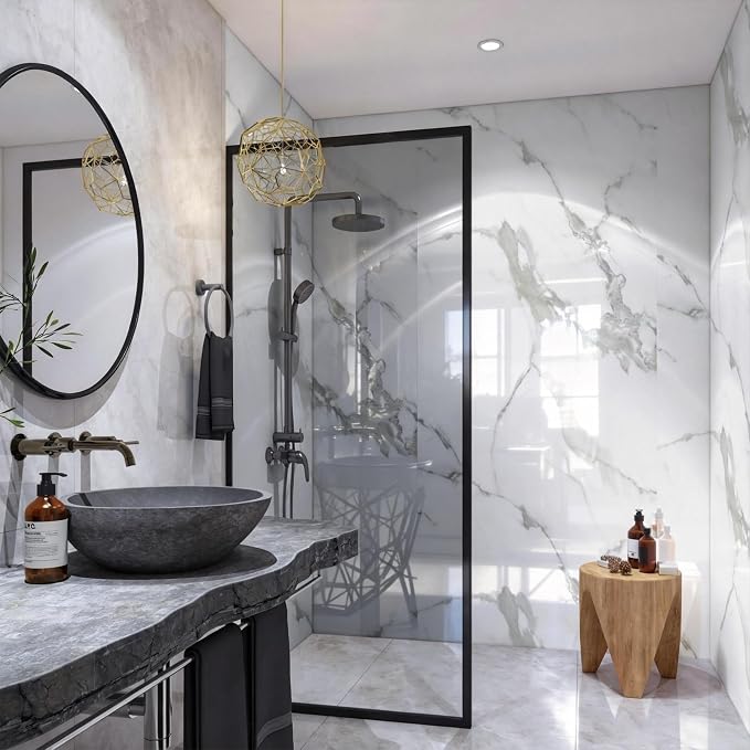 Marble Peel and Stick Waterproof Wall Paneling, Covers 38.75 Sq. Ft. - Image 6