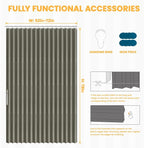 AJAZZ 100% Blackout Accordion Doors Interior Closet Curtain Doorway Curtains - Image 2