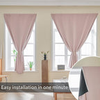 AJAZZ 100% Blackout Shades Window Cover Self Adhesive Curtains Sticky Curtain - Image 6