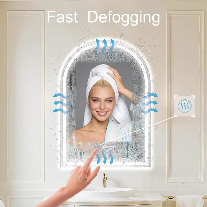 Arched LED Bathroom Mirrors - Image 3