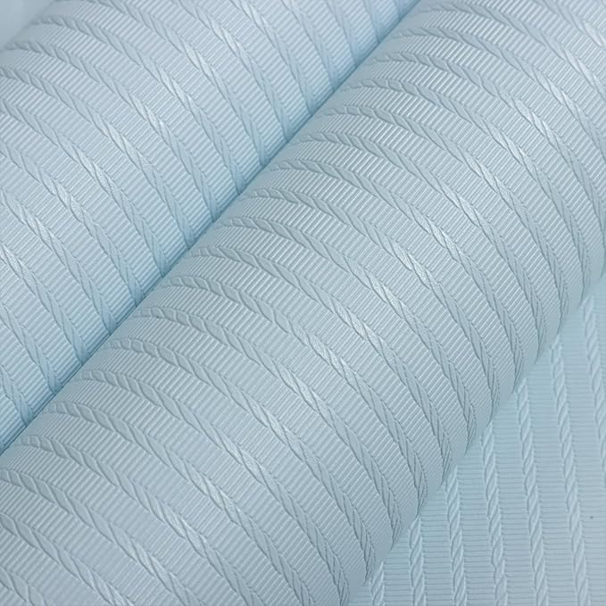 Orainege Peel and Stick Wallpaper Light Blue Wallpaper 15.7"x393.7" Textured by Orainege