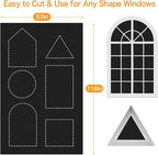 Blackout Blind，118x57 inches Portable Black Out Blinds Stick On Window - Image 4