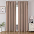 CUCRAF Khaki Blackout Curtains 108 inch Length 2 Panels Set, Rod Pocket Room by CUCRAF
