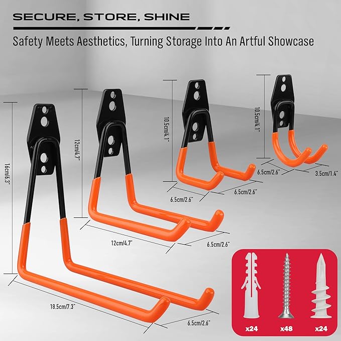 15-Piece Garage Wall Hooks - Image 3