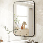 Easly 30 x 40 Inch Bathroom Mirror, Rounded Rectangular Vanity Mirror - Image 5